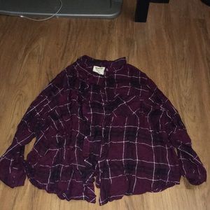 Maroon flannel.